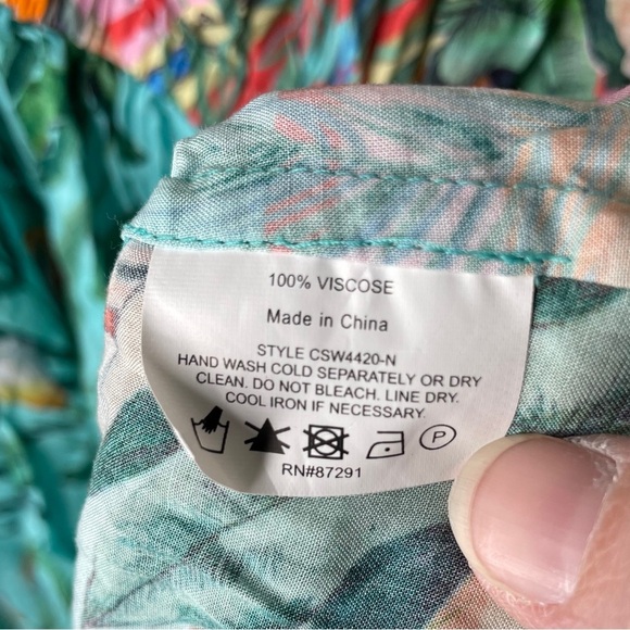 Johnny Was Taina Dolman Swim Cover Up Size Small Kimono Jungle Print Tropical - Picture 10 of 10